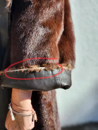 Abrigo reversible pelo y cuero