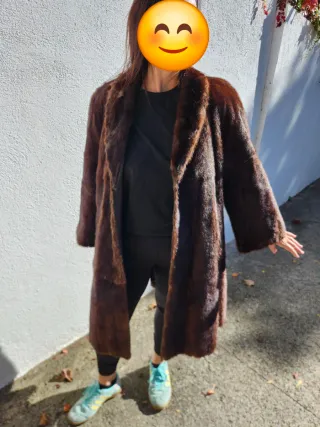 Abrigo reversible pelo y cuero