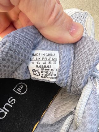 Zapatillas Adidas Talla 44 Gris/Blanco