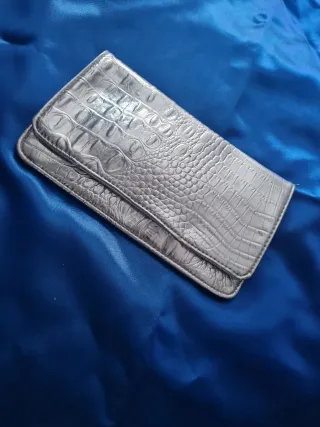 Cartera de fiesta plateada