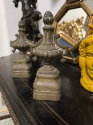 Morillos chimenea bronce