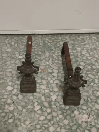 Morillos chimenea bronce