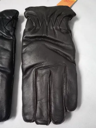 Set 2 Guanti Uomo Pelle Neri XL