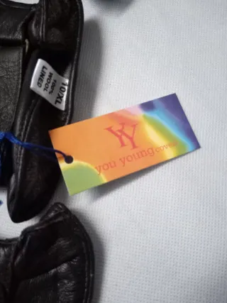 Set 2 Guanti Uomo Pelle Neri XL