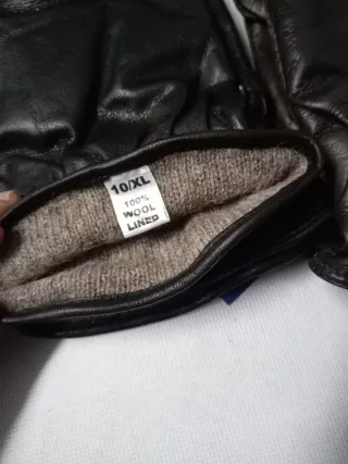 Set 2 Guanti Uomo Pelle Neri XL