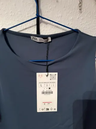 Top tirantes Zara azul talla L