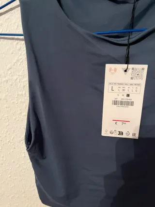 Top tirantes Zara azul talla L