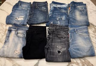 Lote 8 Pantalones Dsquared y Balmain