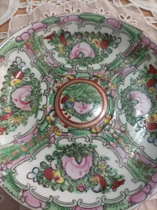 Platillo porcelana china decorado
