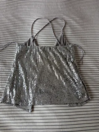 Top lentejuelas S Pull&Bear