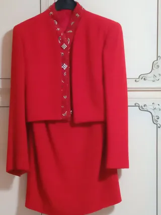 Tailleur sartoriale Odicini donna rosso