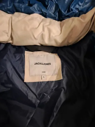 Chaqueta beige y azul hombre