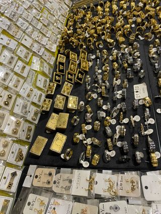 Lote de anillos de acero inoxidable