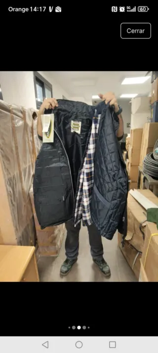 Impermeable con forro interior desmontable