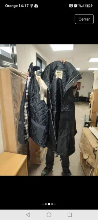 Impermeable con forro interior desmontable