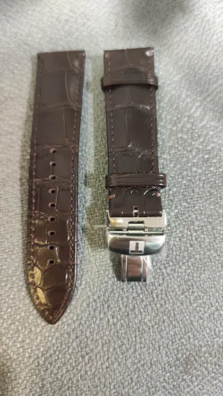 Correa Tissot Piel Marrón 22mm Cierre Mariposa