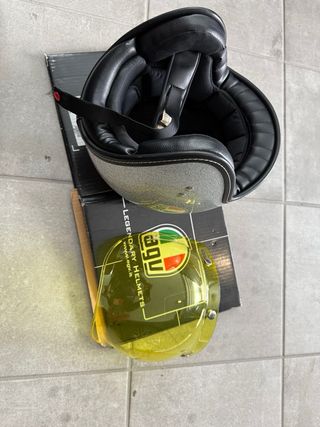 Casco Jet AGV Metal Flake Gris Talla L