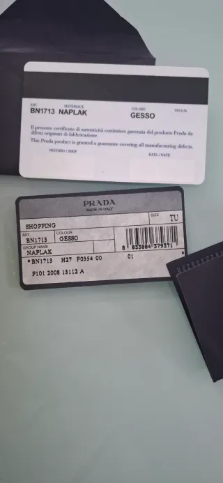 Borsa Prada shopper vernice