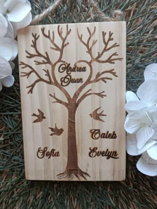 Ricordo Personalizzato in Legno Albero Familiare