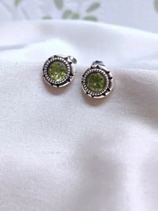 Pendientes Peridoto Afganistán Plata 925