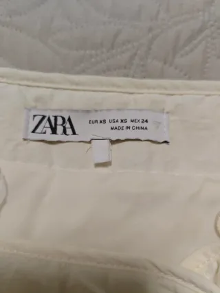 Falda acolchada Zara beige