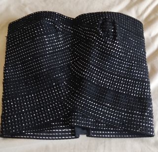 Corpiño Morgan Negro y Plateado Talla M