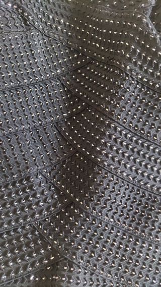 Corpiño Morgan Negro y Plateado Talla M