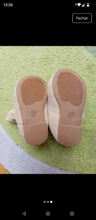 Sabrinas de menina com laço tamanho 19