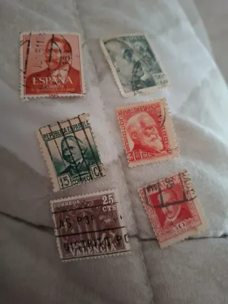 Lote 6 sellos españoles antiguos
