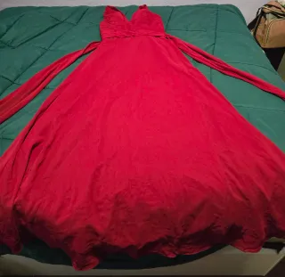 Vestido fiesta rojo talla única sin usar