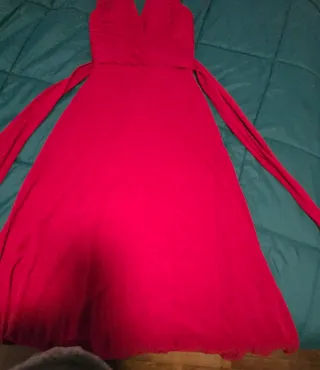Vestido fiesta rojo talla única sin usar