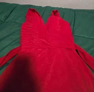 Vestido fiesta rojo talla única sin usar