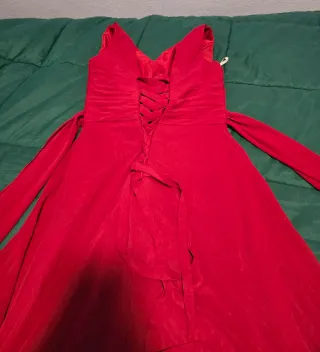 Vestido fiesta rojo talla única sin usar