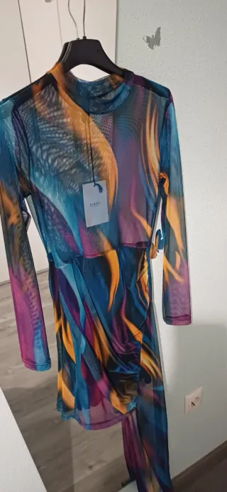 Vestido transparente estampado