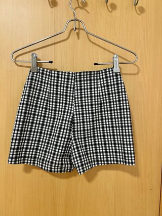 Falda-pantalón cuadros Bershka