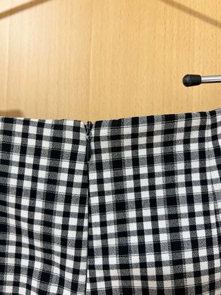 Falda-pantalón cuadros Bershka