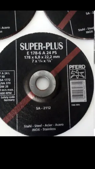 Lote 3 Discos Corte SUPER-PLUS PFERD 178mm