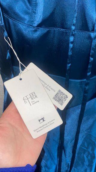 vestido Azul satinado