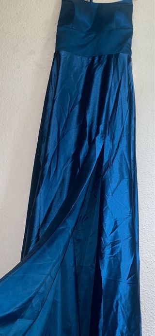 vestido Azul satinado