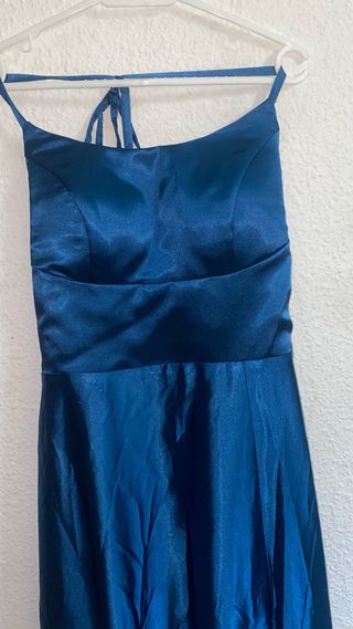 vestido Azul satinado