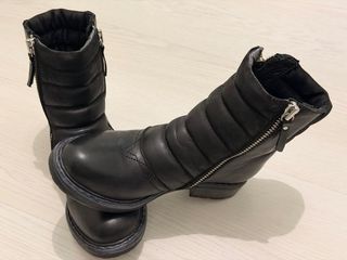 Stivali Diesel vera pelle neri doppia zip