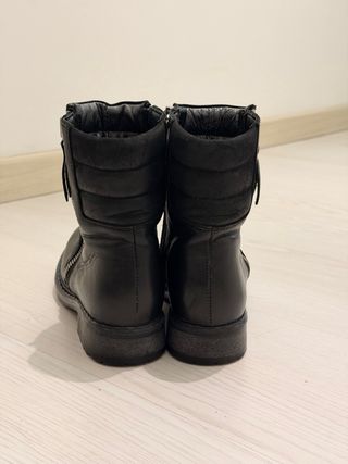 Stivali Diesel vera pelle neri doppia zip