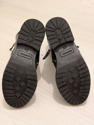 Stivali Diesel vera pelle neri doppia zip