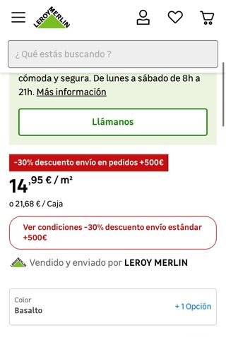 Azulejo porcelánico efecto piedra basalto 40x60cm