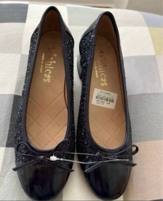 Zapatos Chicas Negros Brillantes