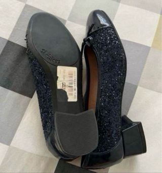 Zapatos Chicas Negros Brillantes