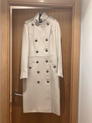 Abrigo lana Massimo Dutti beige