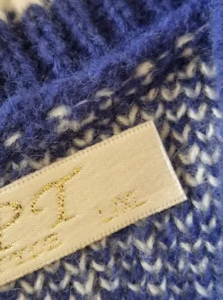 Maglione uomo a scacchi blu e verde