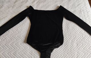 Body terciopelo negro talla M