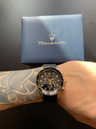 Reloj Maserati Sfida 44mm Negro/Oro